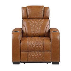 Apex Brown Power Reclining Chair with Power Headrest