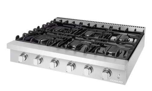 36" Stainless Steel Professional Style Slide-In Gas Cooktop COS-GRT366 - Image 6