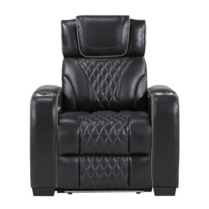 Apex Black Power Reclining Chair with Power Headrest