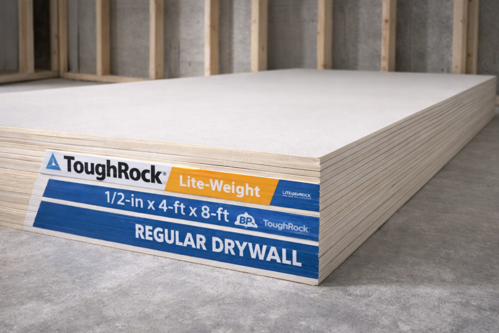 1/2-in x 4-ft x 8-ft Lite-Weight Drywall